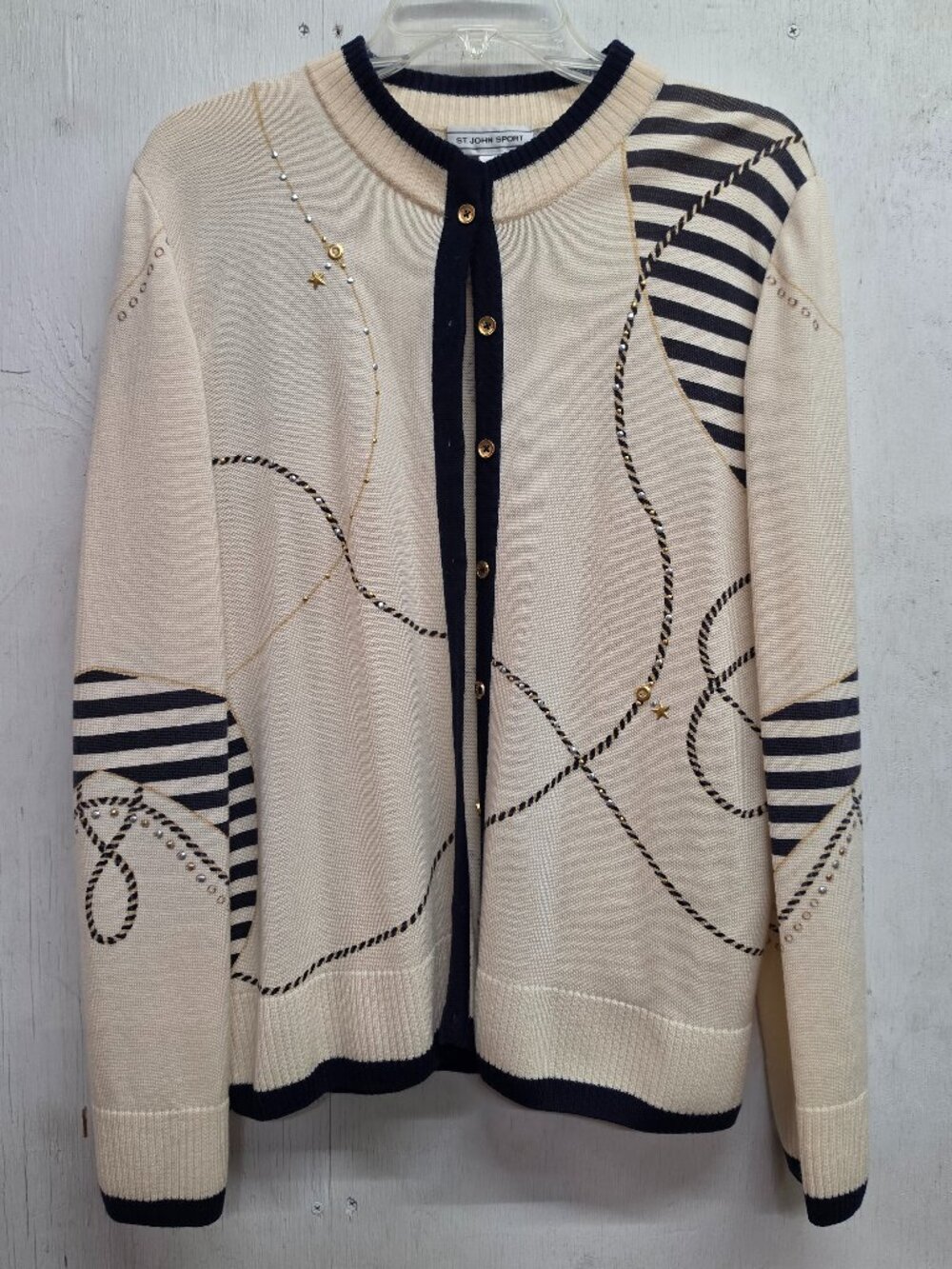 St John Sport Nautical Cardigan - Ladies Size Medium